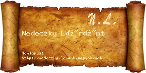 Nedeczky Lóránt névjegykártya