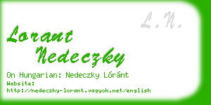 lorant nedeczky business card